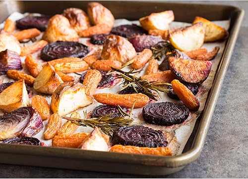 Miniatura 4 de Tiger Chef Bandeja de aluminio de 14 de cuarto de tamaño de 9.5 x 13 pulgadas, para panadería comercial, moldes para tartas, aprobados por la NSF,