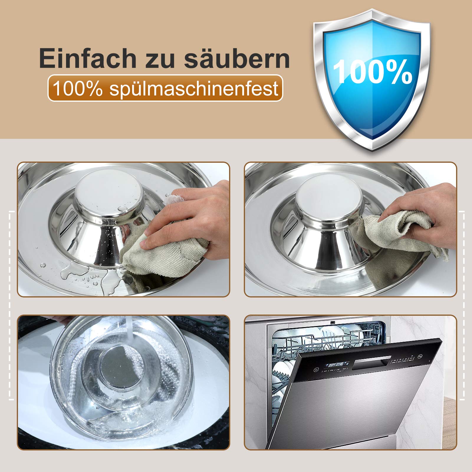 2 Edelstahl-Hundenäpfe Für Käfig - 14 Cm, Abnehmbar & Auslaufsicher