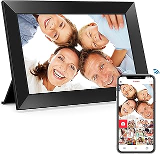 Frameo - Marco de fotos digital con WiFi de 10.1 pulgadas, 1280 x 800 HD IPS, 16 GB de memoria, rotación automática, montaje en pared, comparte fotos/videos al instante con la aplicación Frameo