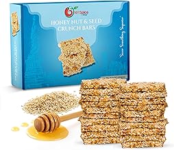 NY SPICE SHOP Honey Nut and Seed Crunch Bars – 1 Pound (16 oz.) Honey Sesame Brittle – Sesame Seed Candy – Sesame Seed Honey Bars – Great Snack & Crunchy Flavour