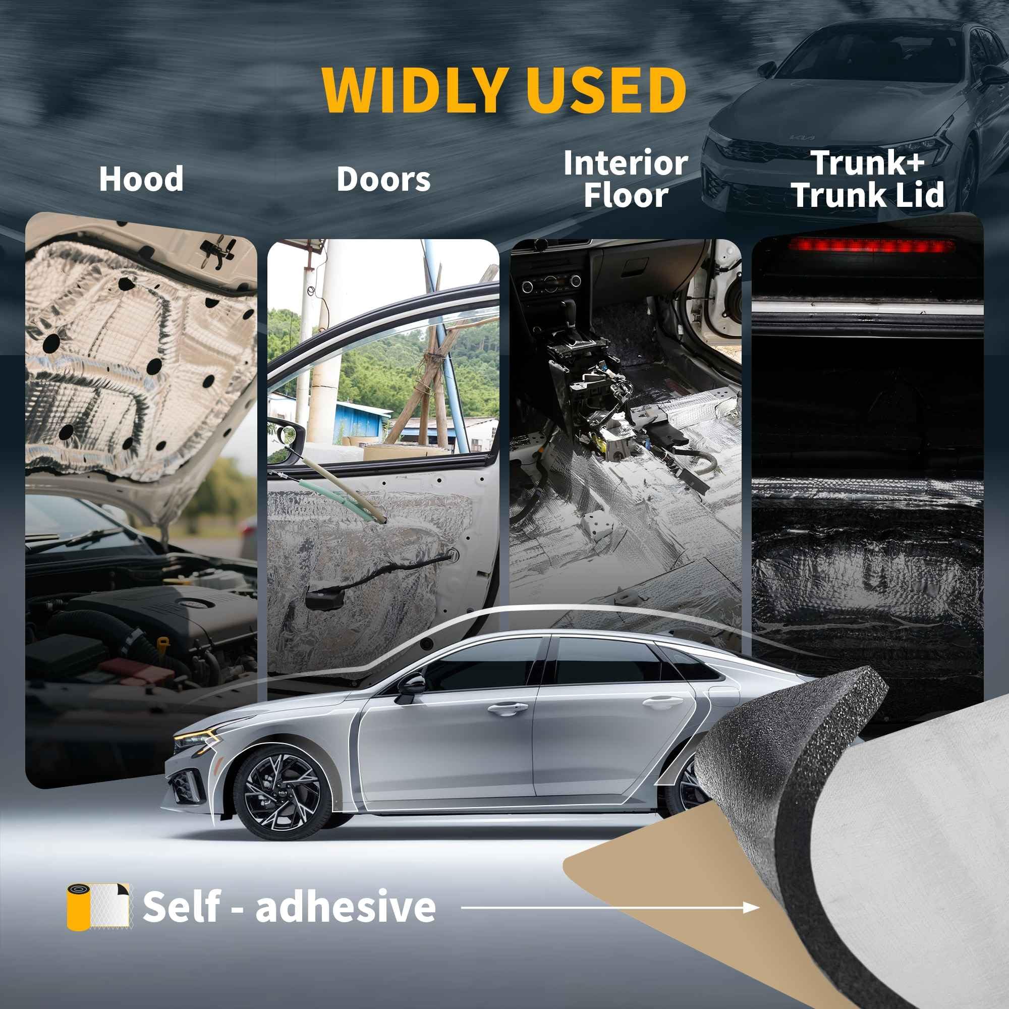 A ABSOPRO Tapis D'isolation Thermique Pour Capot De Voiture - 10 Mm