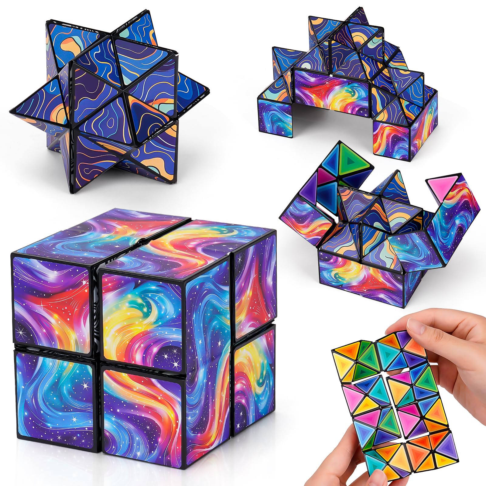 6 7 8 9 10 11 Year Old Boy Gifts: Infinity Cubes Fidget Toys for Kids Age 8-12 Birthday Presents for Girls Boys Autism Travel Magic Cube for Children Space Solar System Fidget Games Toy(Multi)