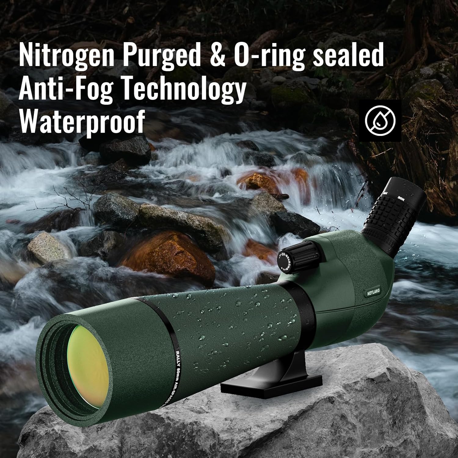 20-60X80 Spotting Scope for Shooting Hunting - Spotter Scopes with Tripod Phone Adapter Waterproof HD Scope for Bird Watching Wildlife Scenery