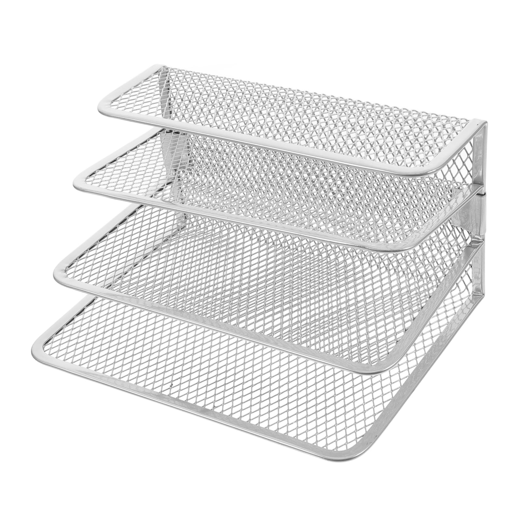 SHINEOFI 5pezzi Organizer Da Scrivania Metallo Con Scomparti Porta Riviste e Documenti Per Ufficio e Casa Design Leggero e Portatile Per Mantenere Ordinato Tuo Spazio Di Lavoro