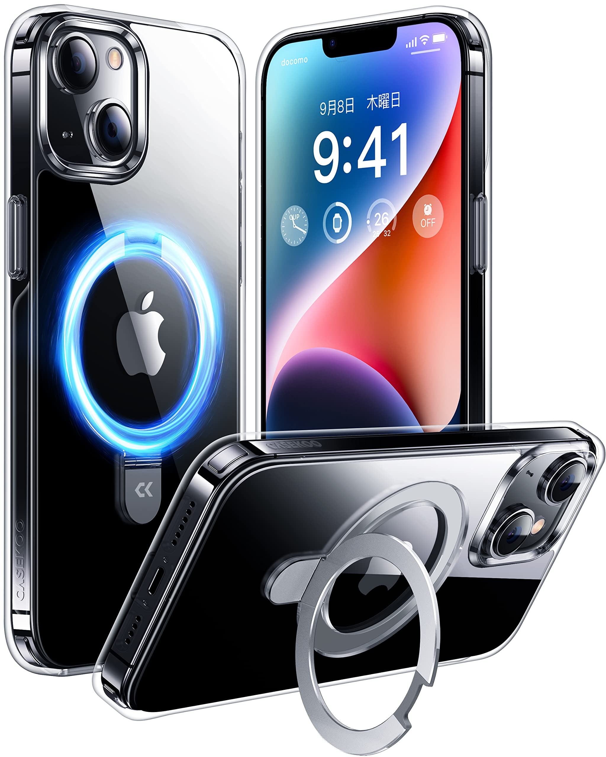 CASEKOO iPhone 14 Pro 用 ケース クリア ワイヤレス充電 Amazon.co.jp: 【米軍MIL規格・極々透明感】CASEKOO iPhone 14 Pro 用