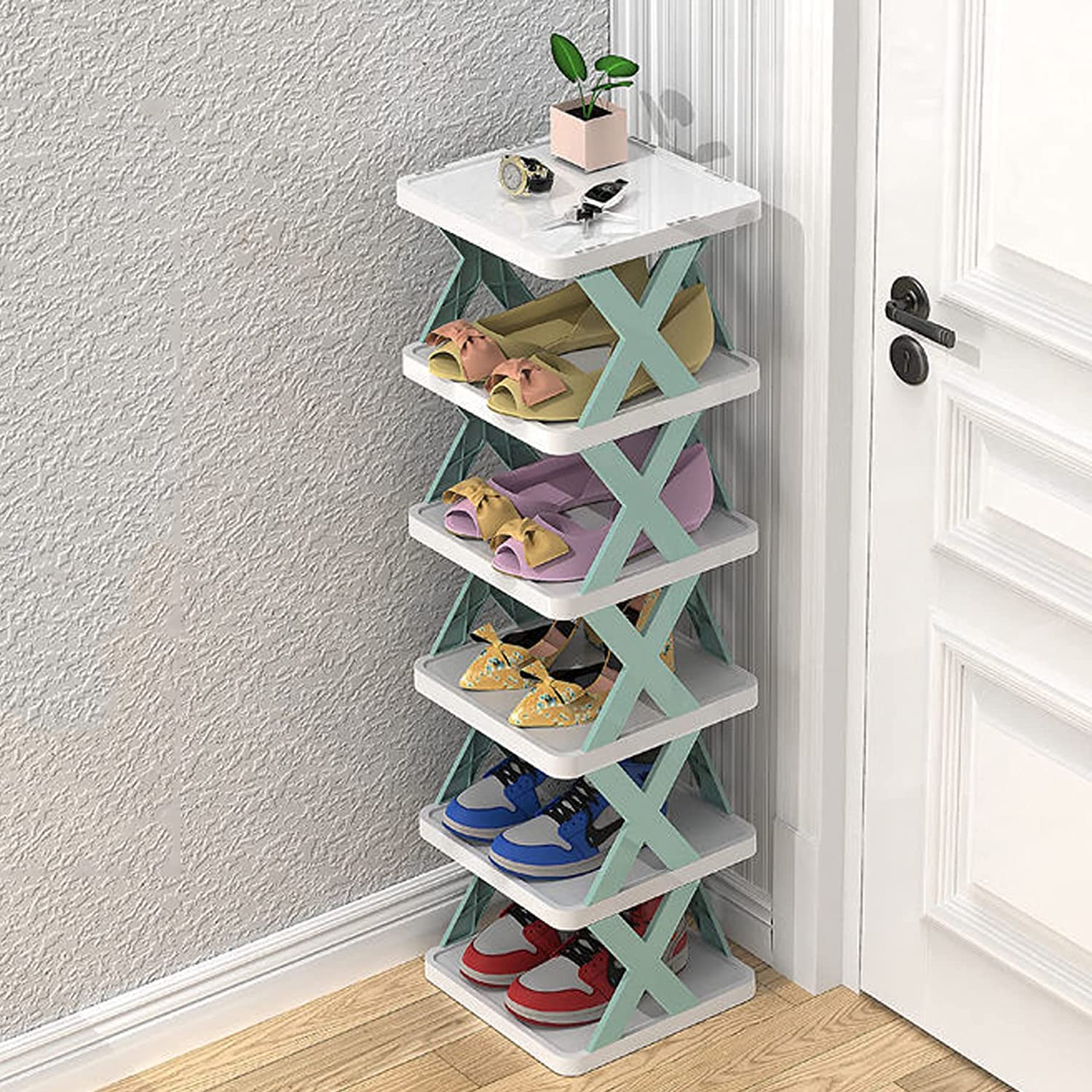 PH BROTHER Multi-Purpose Stackable Shoe Rack Adjustable Slots