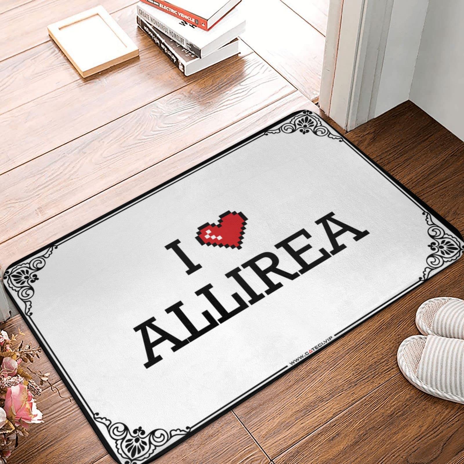 Paillasson d'extérieur I Love Allirea tapis entrée campagne chic 65x90cm