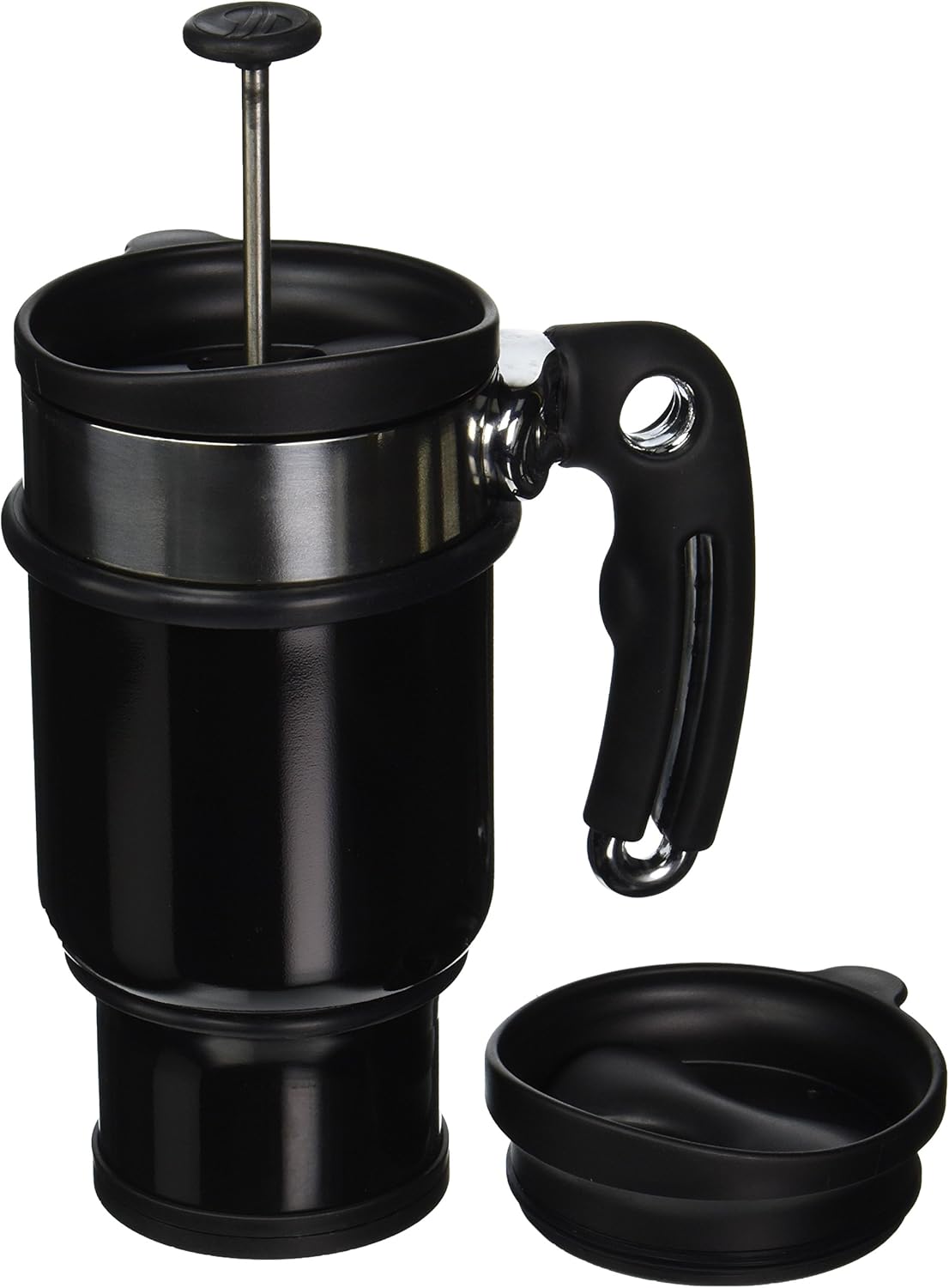 Design Double Shot French Press Travel Mug 14 oz Black Home & Kitchen