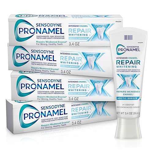 Sensodyne Pronamel Intensive Esmalte Repair Whitening Arctic Breeze - Pasta de dientes para fortalecer el esmalte 34 onzas paquete de 4 Sensodyne Pronamel Intensive Esmalte Repair Whitening Arctic Breeze - Pasta de dientes para fortalecer el esmalte 34 onzas paquete de 4