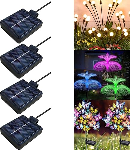 Miniatura 10 de AQEENURA Parte superior de repuesto de luz de linterna solar, panel solar LED, parte de repuesto para flores al aire libre, luces solares de flores,
