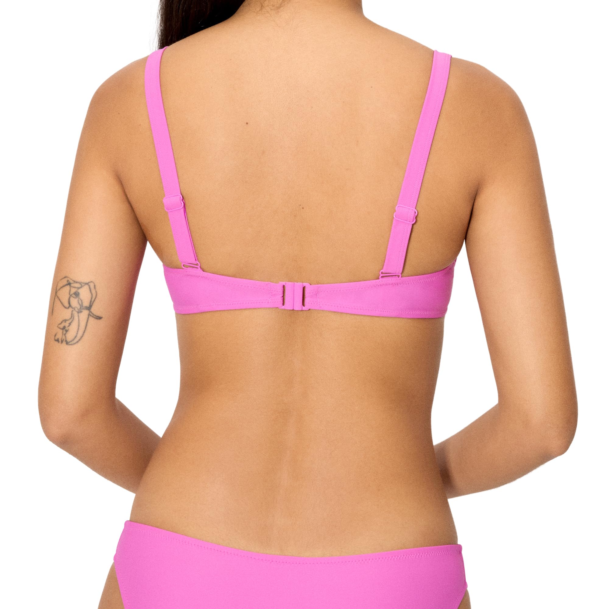 YSABEL MORA. Top Bikini con Aro Copa B. Top Bikini con Aro Y Relleno Tirantes Anchos Regulables. Color Liso para Look Completo .Colección Palms.