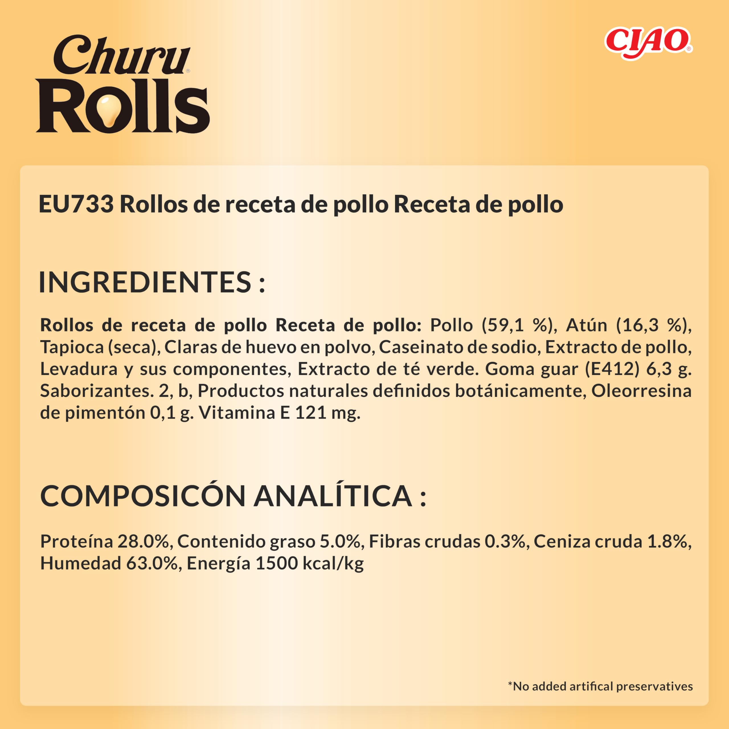 INABA Churu Rolls - Golosinas para Gatos para Dar de Comer con la Mano - Deliciosos Snacks para Gatos con Relleno cremoso - Cubiertos de Pollo