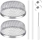 TONDA RV Furnace Vent Screen, Bug Screens Heater Vent Cover for Camper with Installation Tool and Silicone Rubber, 2.8 x 1.3 Inch, 2 Pack