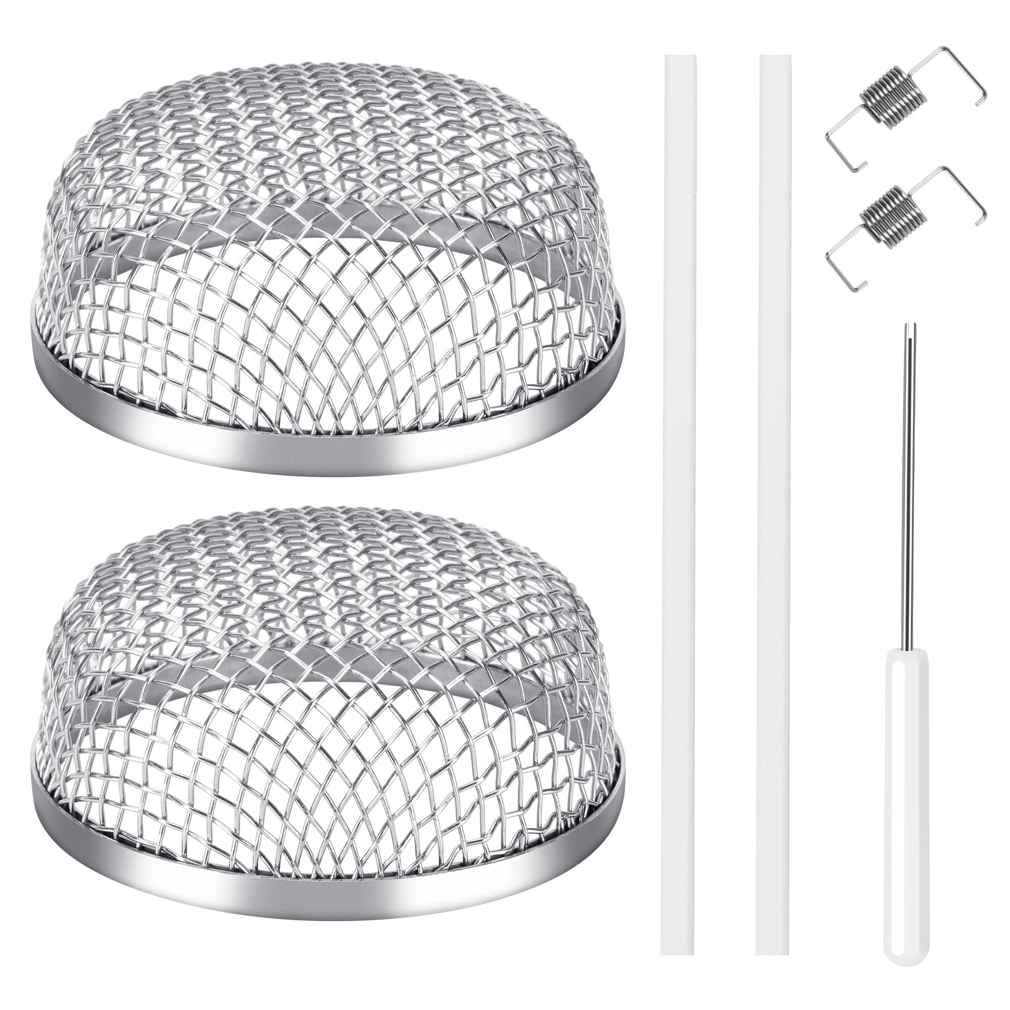 TONDA RV Furnace Vent Screen, Bug Screens Heater Vent Cover for Camper with Installation Tool and Silicone Rubber, 2.8 x 1.3 Inch, 2 Pack