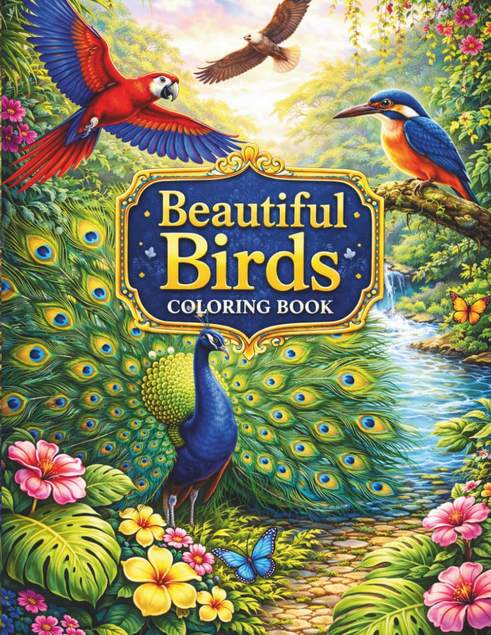 Beautiful Birds Coloring Book