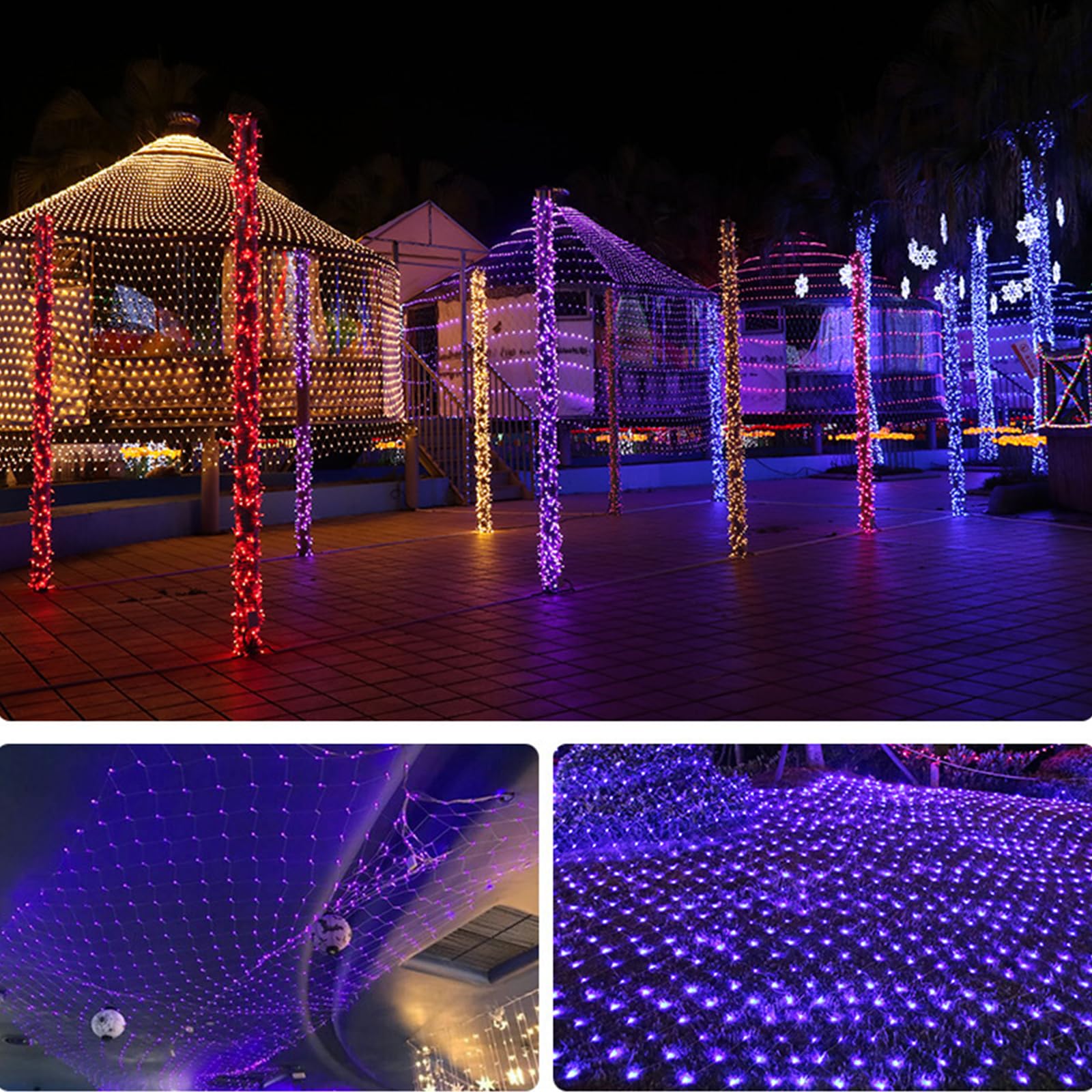 EviKoo Lichtsnoer, net, lichtnet voor buiten, 8 modi, waterdicht, voor slaapkamer, Kerstmis, bruiloft, avond, huis, tuin (3 x 2 m, 320 leds, koud wit EviKoo Lichtsnoer, net, lichtnet voor buiten, 8 modi, waterdicht, voor slaapkamer, Kerstmis, bruiloft, avond, huis, tuin (3 x 2 m, 320 leds, koud wit