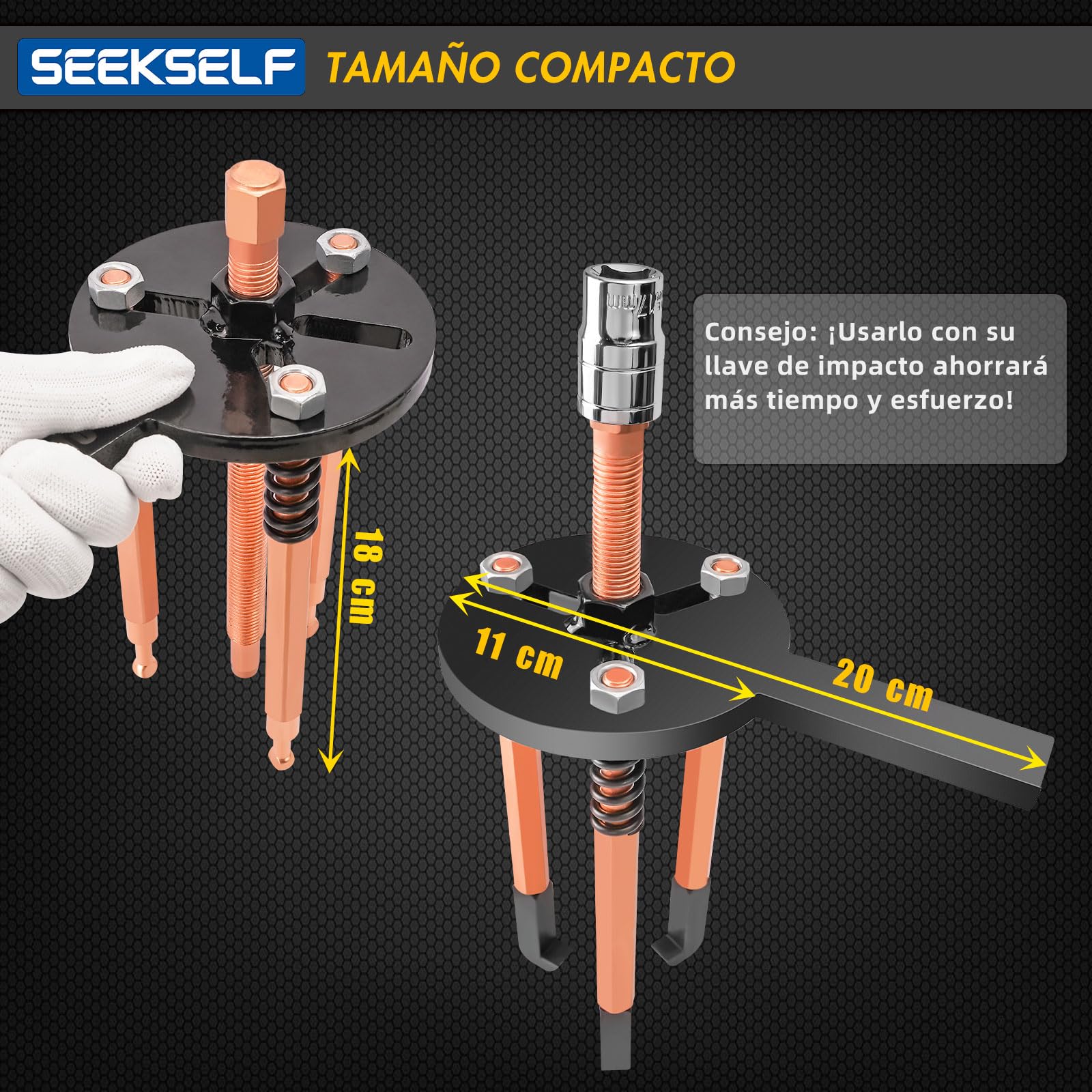 Juego de Extractor de Rodamientos 36 en 1, Kit de Separación de Rodamientos Interiores, Herramienta de Extracción de Rodamientos de Agujero Ciego, Extractor de Engranajes de Desmontaje