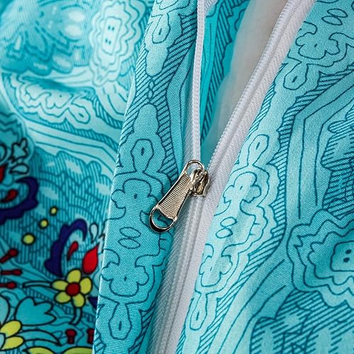 Vista 23 de Erosebridal Juego de funda de edredón de dibujos animados tamaño matrimonial, ropa de cama de durazno rosa, para niños, kawaii, niña, bonito edredón