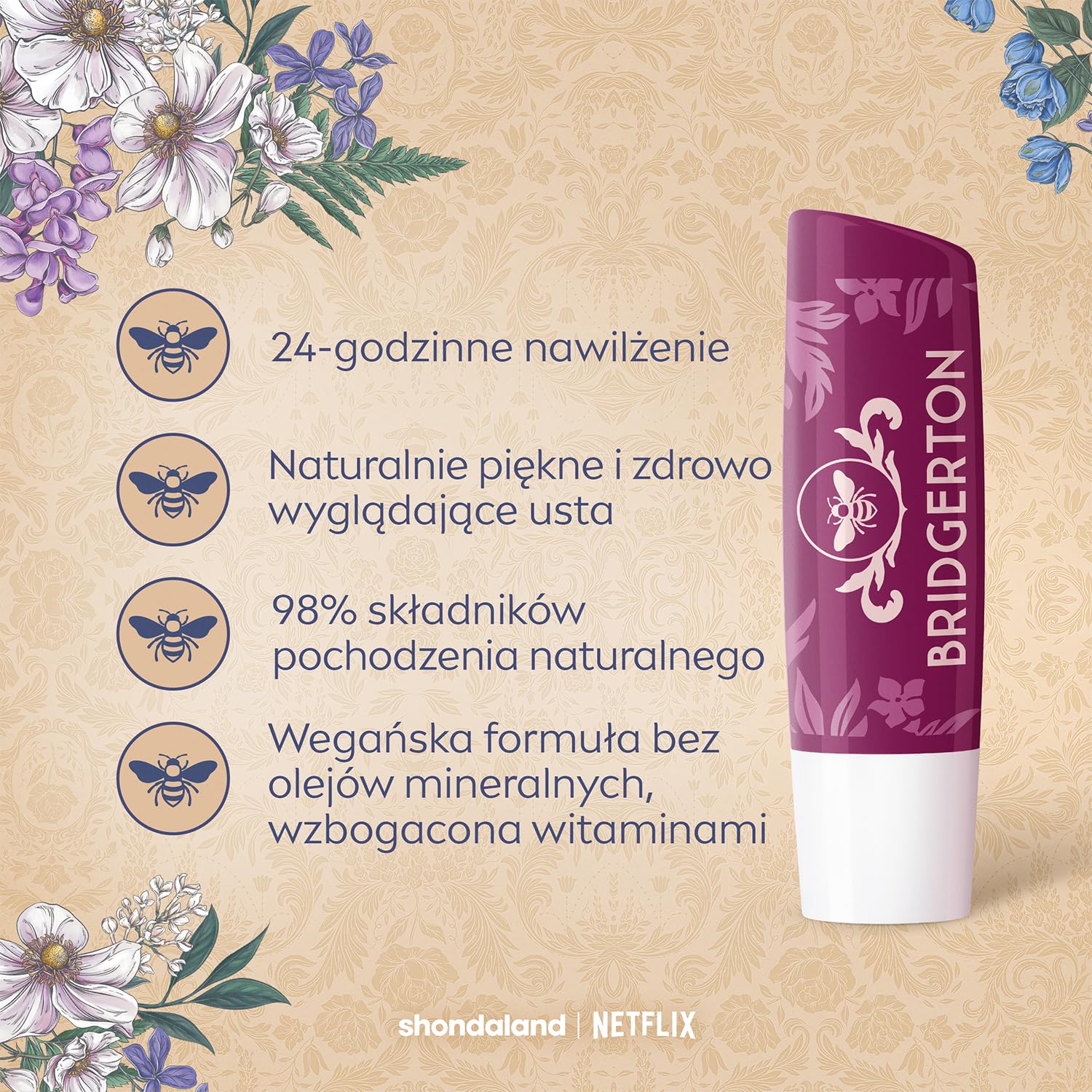 NIVEA Bridgerton Edition Pielęgnująca pomadka do ust Blueberry Pie Bridgerton Edition Kate & Anthony 4,8g