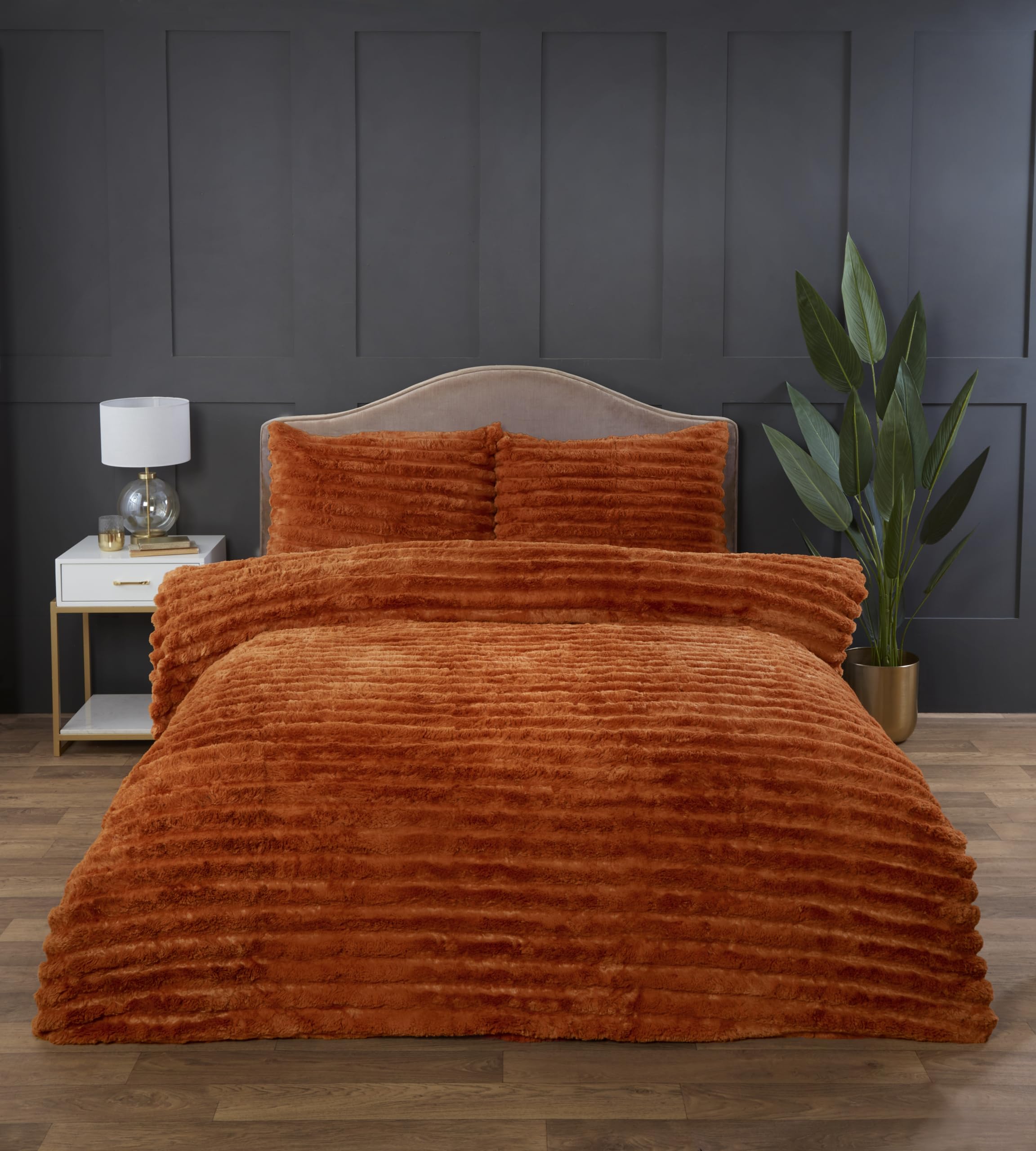 Rapport (King, ) Duvet Cover Set Rabbit Fur Bedding Bed Set Quilt Cover Orange