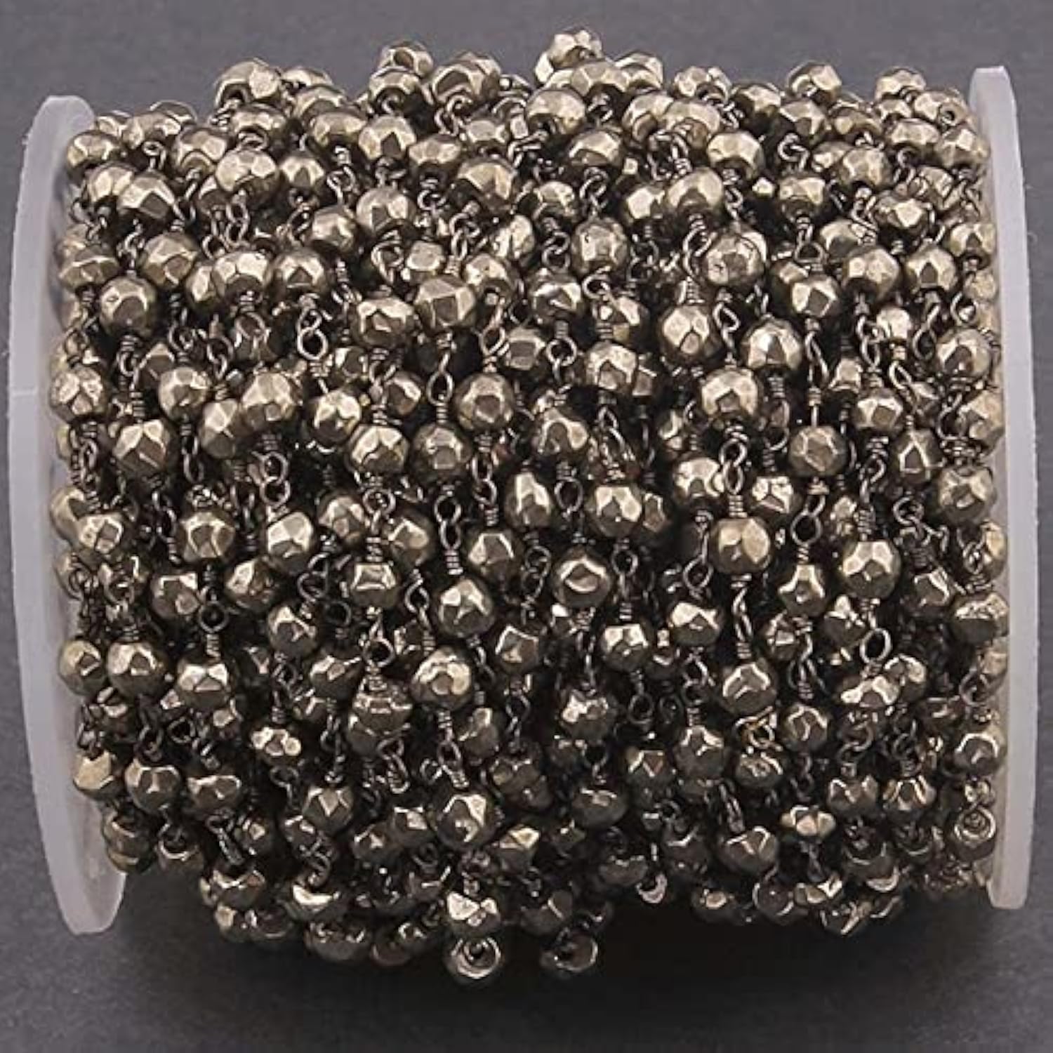 Chaîne de perles de pyrite LKBEADS pour créer des bijoux bohèmes chics au quotidien