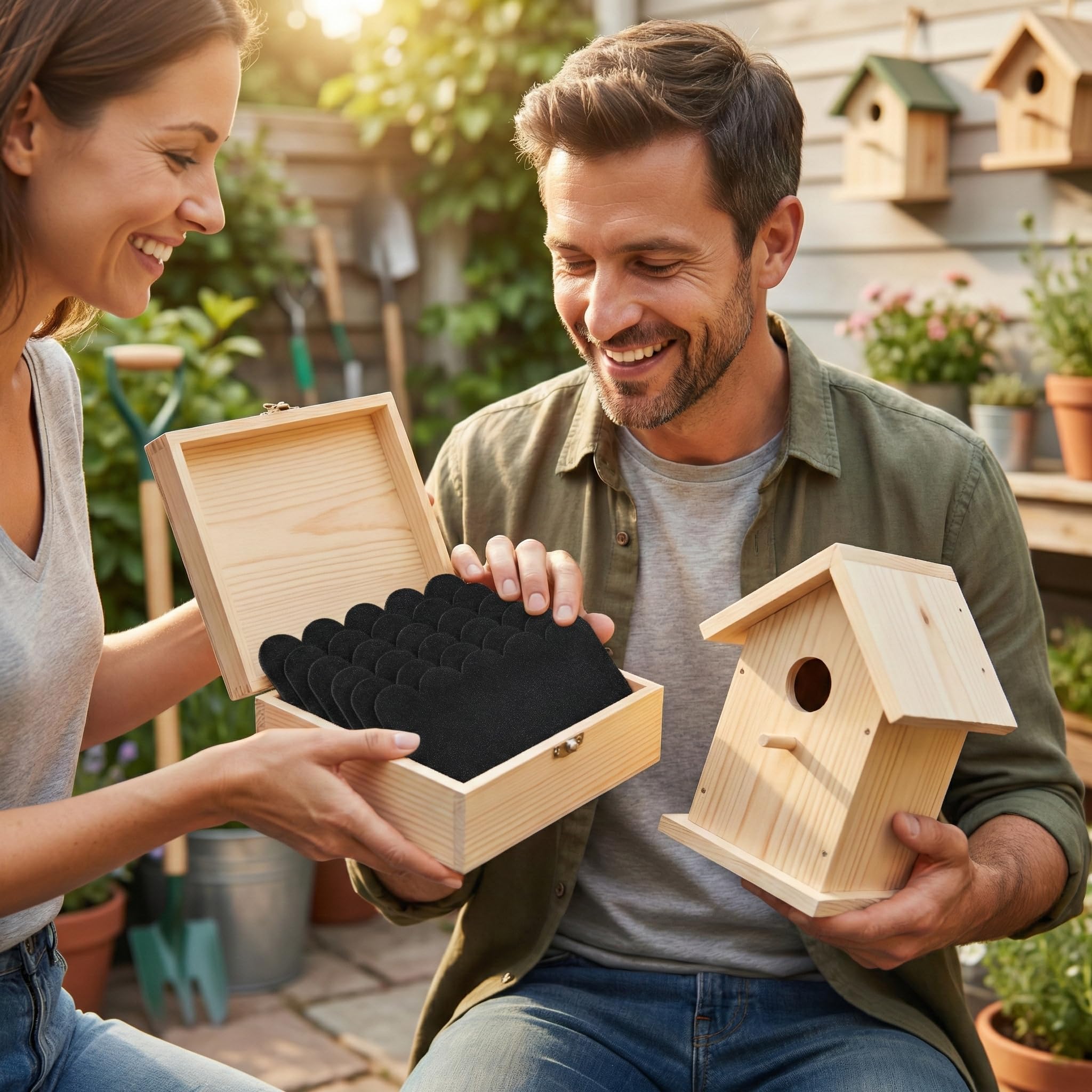Dachpappe Vogelhaus autoadesiva set 30 pezzi, tegole bituminose nere per tetto casetta uccelli: 25 strisce 300x50 mm + 5 colmi 300x110 mm, impermeabile per mini costruzioni