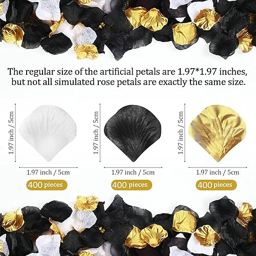 Miniatura 4 de 1,200 pétalos de rosa artificiales de seda, flores falsas, centros de mesa para mesas, pétalos de flores para bodas, día de San Valentín, decoración