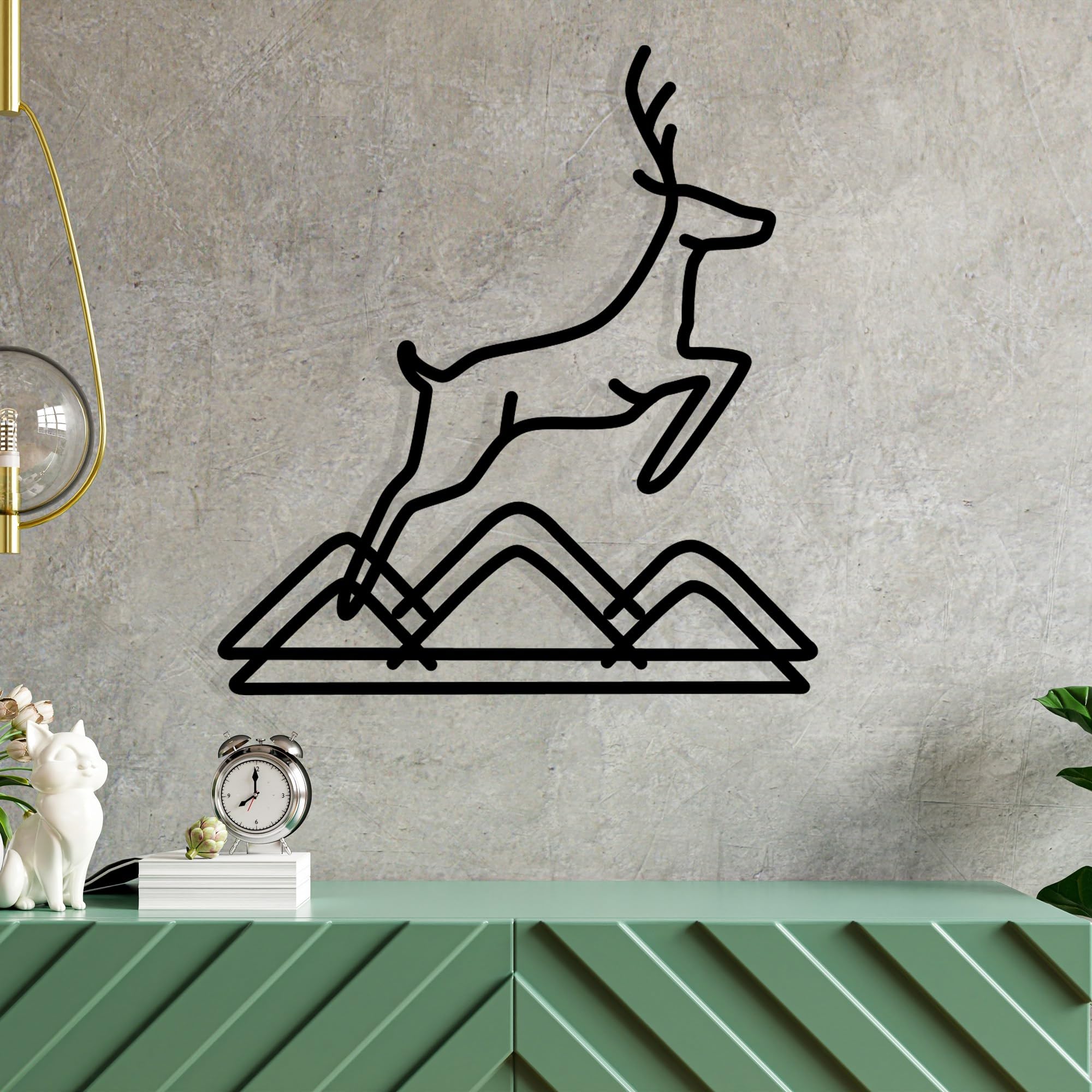 Stylish Black Decorative Metal Wall Accessory, 49 x 51 cm, 100% Metal, 1.2 mm Thickness, Perfect for Modern Home Decor & Unique Wall Art