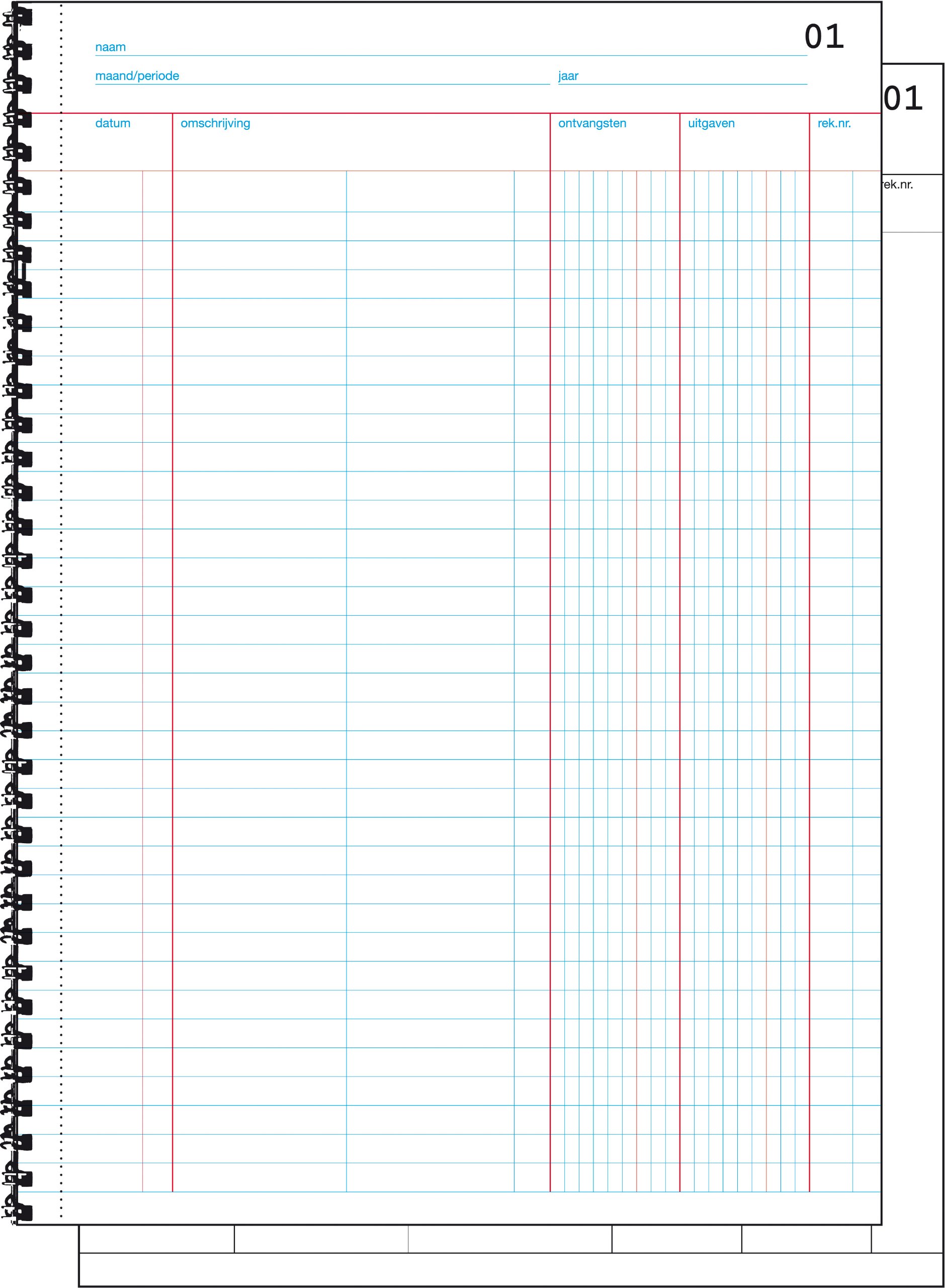 SIGEL Expres 30226 Doorschrijfkasboek - Nederlands kasboek SD A4, van duurzaam papier