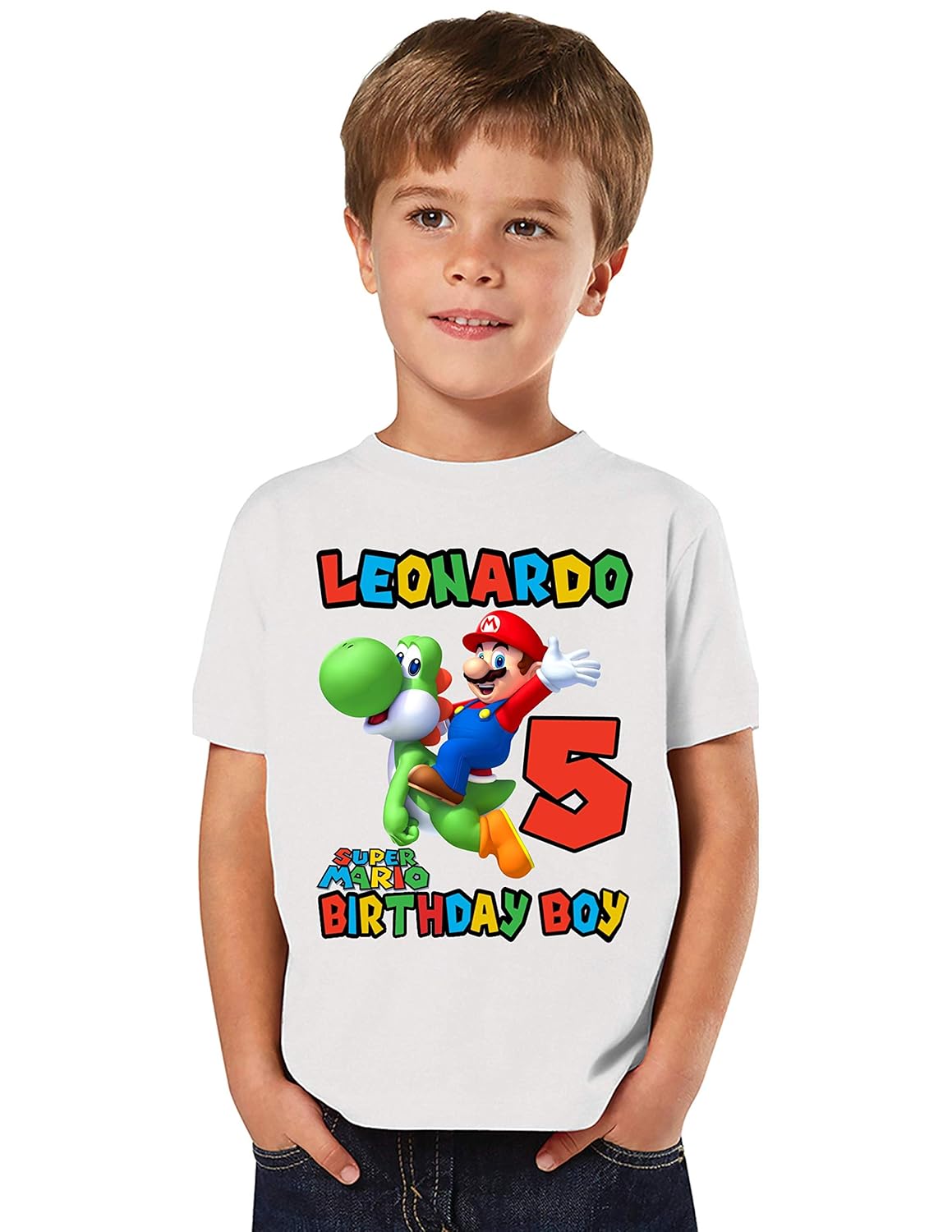 Super mario brothers birthday shirt Clearance