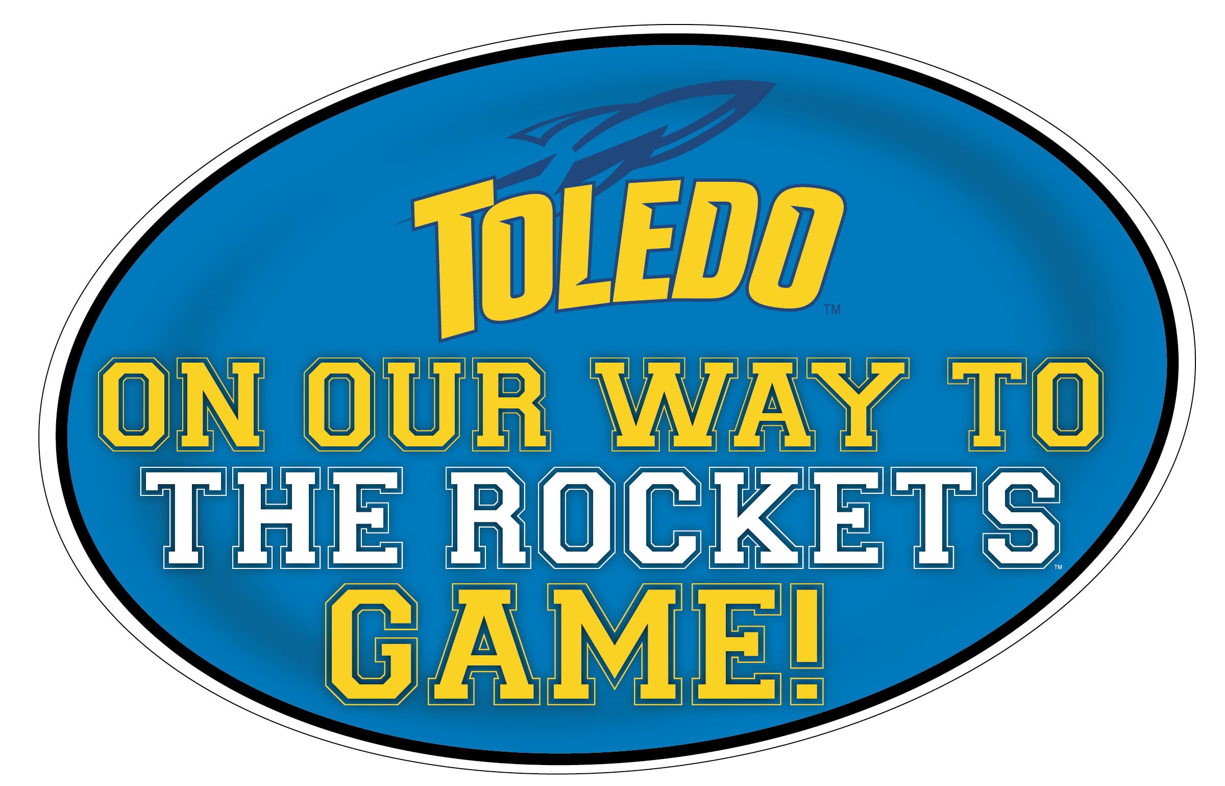 Toledo Rockets Jumbo Game Day Peel & Stick 2-Pack Officially Licensed Collegiate Product
