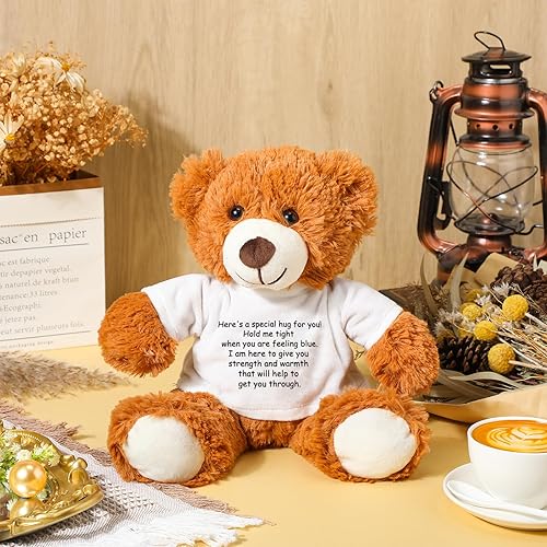 Miniatura 4 de Lenwen Un regalo de abrazo de oso, regalo de oso de peluche con texto en inglés Get Well Soon, oso de peluche, abrazo pensando en ti, regalo de