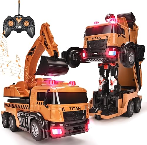 Vehículo de ingeniería de construcción con un solo botón música y efecto de luz juguete de regalo para niños y niñas de 6 7 8 9 10 11 12 años