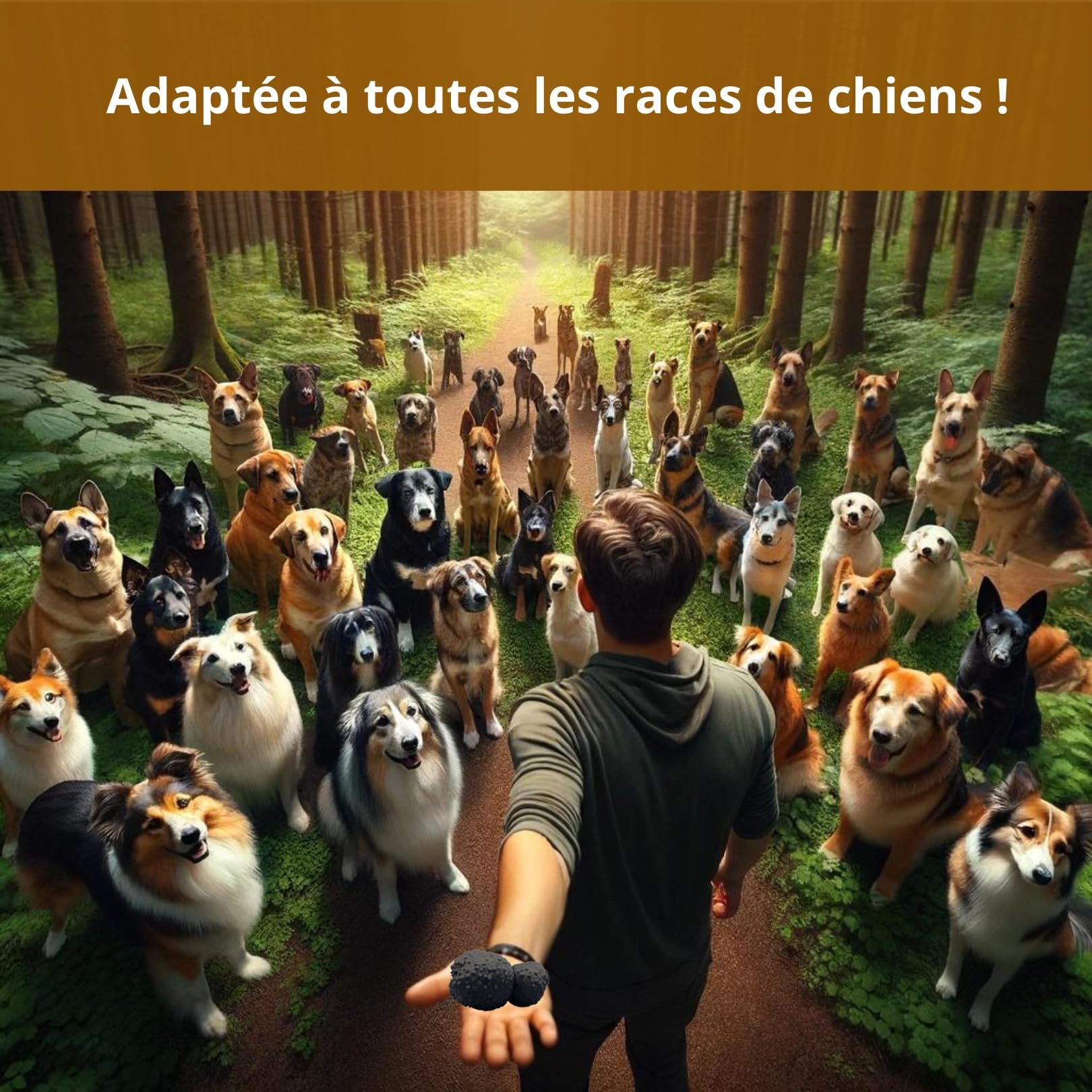 Réplique de Truffe en Plastique pour Races Taille Moyenne à Grande - Kit Dressage Chien Truffier Compatible Huiles Essentielles Entraînement Efficace Cavage Jeu