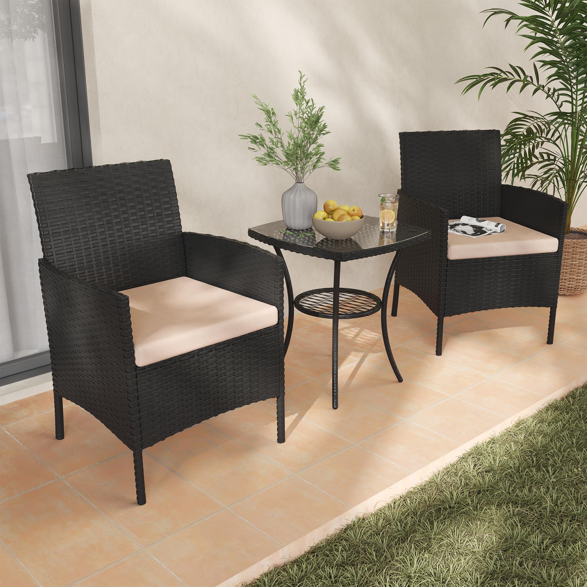 Mobili Da Giardino Amopatio Set Per Persone, Con Tavolo, Divano