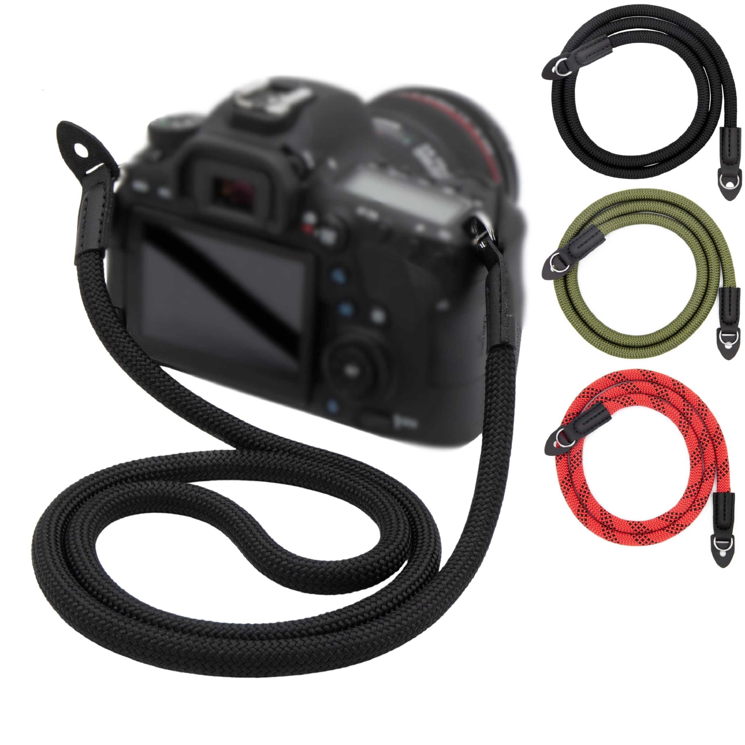 Cinghia Da Collo Per Fotocamera In Nylon US234, 100 Cm, Leggera E Resistente, Cinturino Da Polso Universale Per DSLR E Mirrorless, Connettori Sicuri