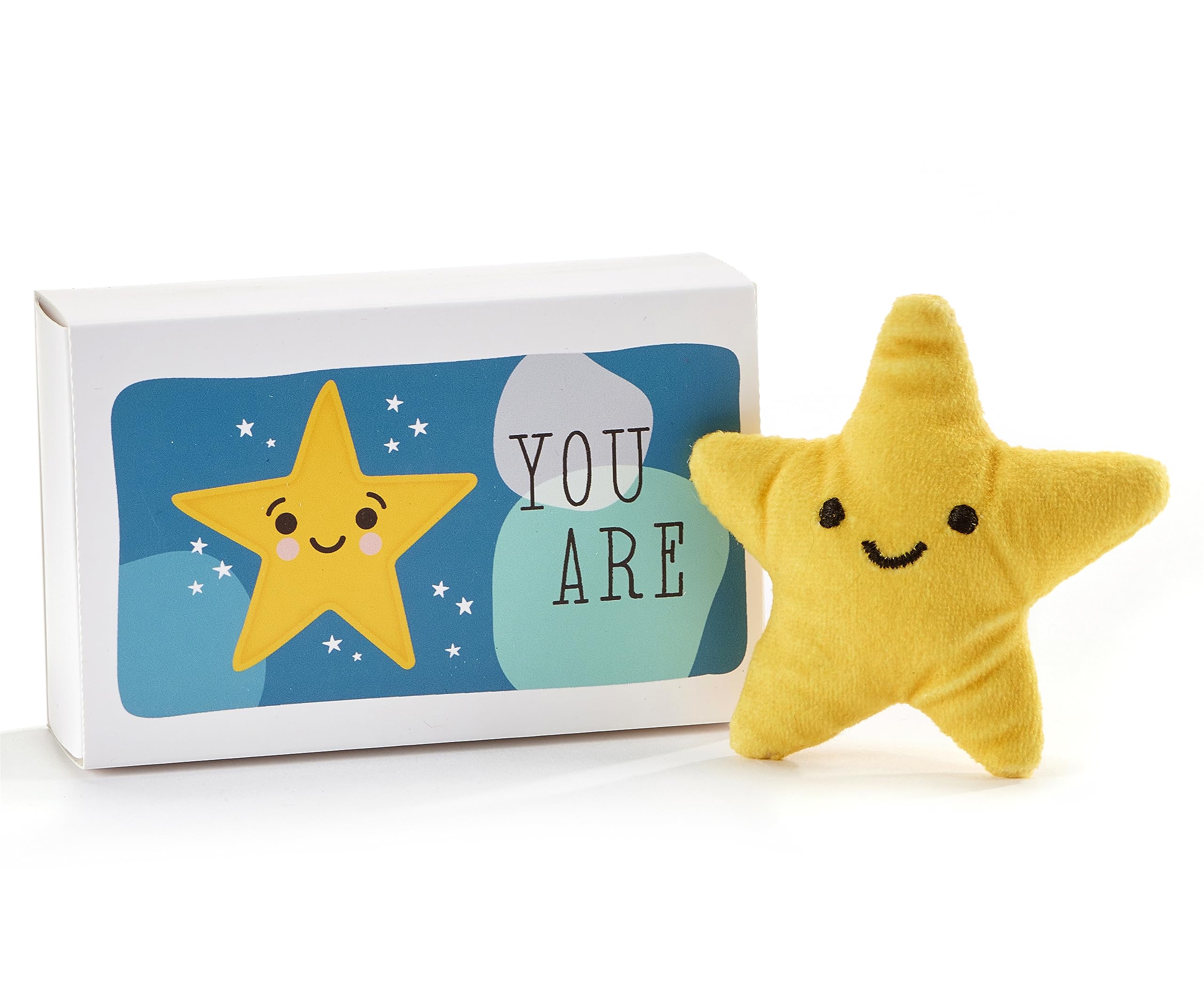 GiftcraftPocket Hug with Gift Box, Sentimental Gift Box with Plush Gift, Pocket Size Gift, Keepsake Box, Thoughtful, Shelf Decor, Cute Home Decor, Plush Toy – Star
