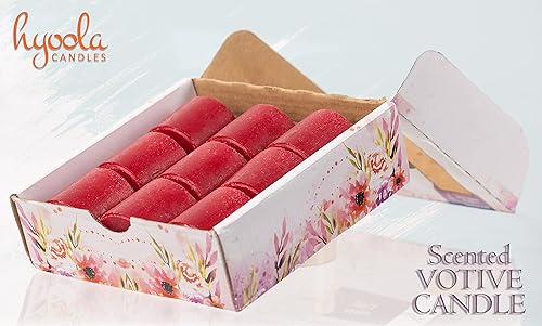 Miniatura 65 de HYOOLA Scented Votive Candles - Vanilla Votive Candles -12 Hour Burn Time - 9 Pack - European Made