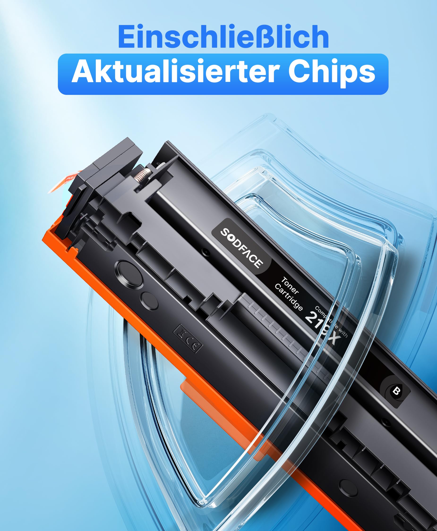 219X W2190X 219A MFP 3302FDWG Toner Mit Chip Kompatibel für HP 219X 219A Toner für Color LaserJet Pro MFP 3302FDWG 3302SDWG 3302FDNG 3302FDW 3302SDW 3302FDN (Schwarz Cyan Gelb Magenta, 4er-Pack)