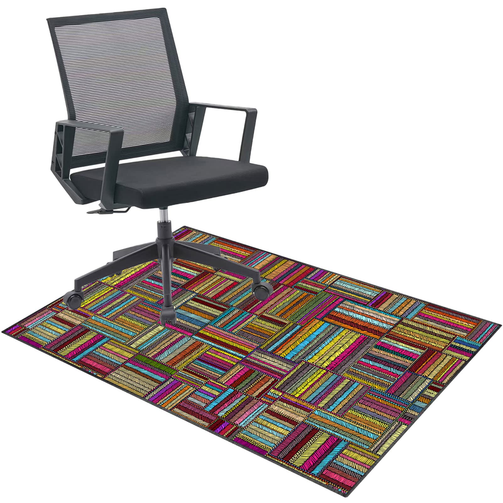EYZO Chair Mat For Carpeted Floor 100 × 120 cm Office Chair Mat, Gaming Chair Mat, Multi-Purpose Carpet Protector, Desk Chair For Carpeted And Hardwood Floor, Rug Protects Floors Floor Mat