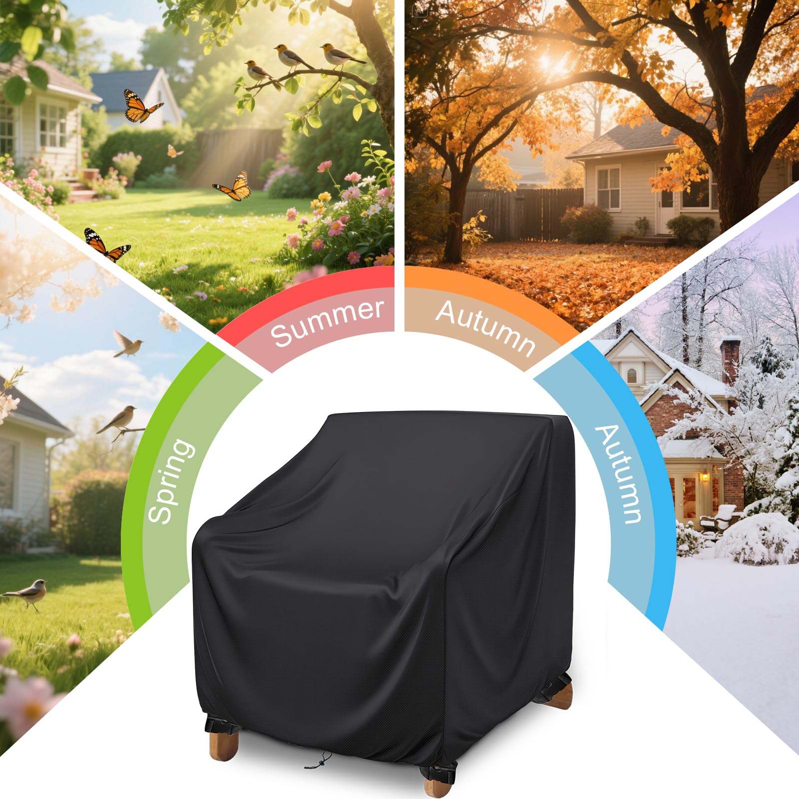 Tuinmeubelhoes, waterdicht, terrasmeubelhoes, winterbestendig, multi size loungemeubelhoes, 420D Oxford-stof, beschermhoes, winddicht, uv-bestendig, voor tuintafels en Tuinmeubelhoes, waterdicht, terrasmeubelhoes, winterbestendig, multi size loungemeubelhoes, 420D Oxford-stof, beschermhoes, winddicht, uv-bestendig, voor tuintafels en