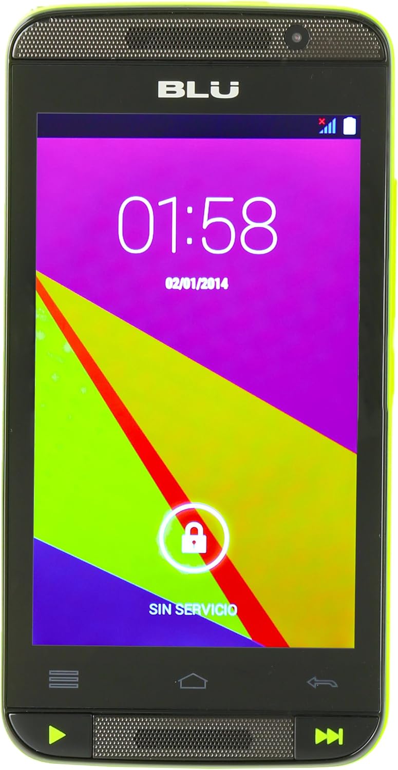 BLU Dash Music II Android 4.4 KK, 3.2MP/VGA - Unlocked (Yellow)