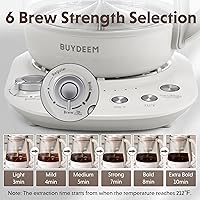 Vista 3 de BUYDEEM K156 Tea Maker, Electric Kettle for Coffee and Tea Brewer, 6 Brew Strength Selection for Extracting, 4 Temperature Settings, Boil Dry