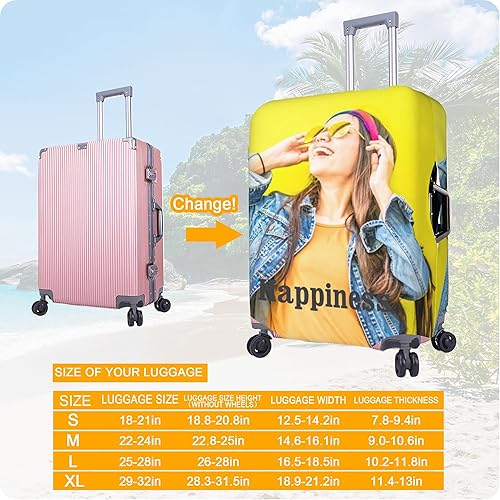 Miniatura 3 de Funda de equipaje personalizada para maleta, funda personalizada para maleta, añade tu texto fotográfico, logotipo, protector de equipaje de viaje,
