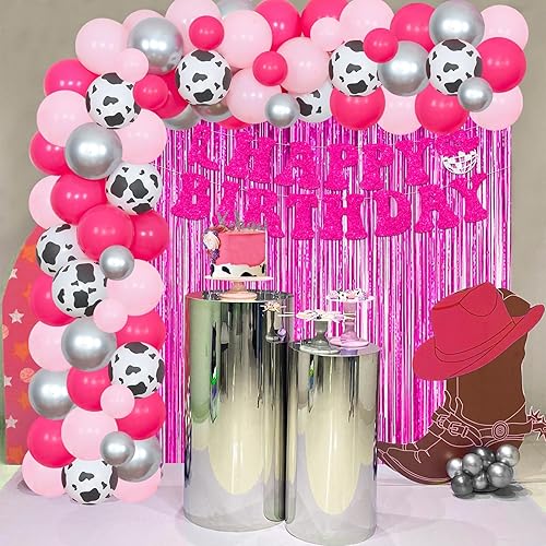 Miniatura 4 de Decoraciones de fiesta de cumpleaños de Let's Go Girls, kit de guirnalda de globos de vaquera, pancarta de feliz cumpleaños, globo de Lets Go Girls,