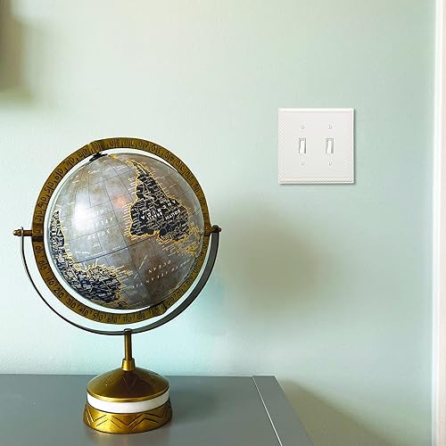 Miniatura 7 de Questech Decor - Cubierta para interruptor de luz de palanca doble, placa de pared eléctrica de 2 segmentos, cubierta de receptáculo de tamaño