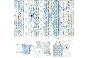 12 Sheet Floral Heat Transfer Vinyl Watercolor Flower HTV Iron on Vinyl