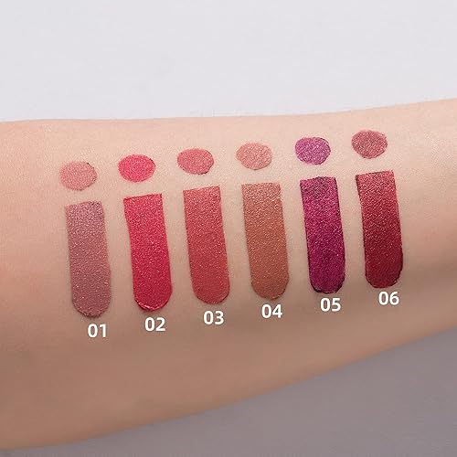 Miniatura 3 de MYUANGO Lápiz labial de terciopelo mate + delineador de labios 2 en 1, kit de maquillaje de labios vegano de larga duración para labios coloridos y