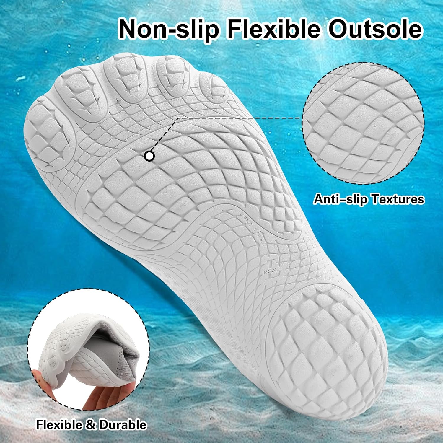 XIHALOOK Water Barefoot Shoes for Women Men Wide Toe Minimalist Barefoot Shoes Quick-Dry for Beach Swim River Pool Lake Surfing Training