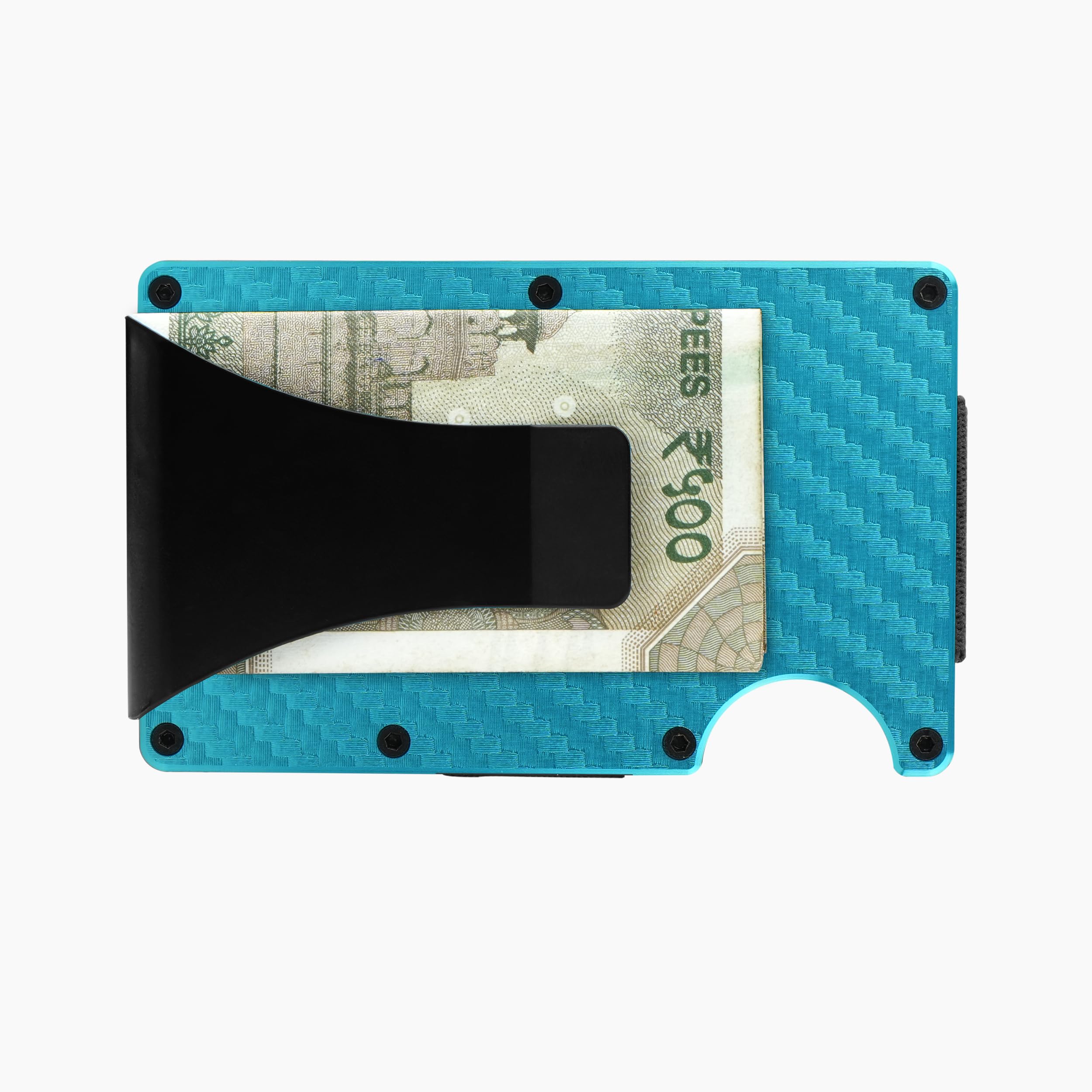 The Wallet Store Clip & Carry Metal Card Holder (Blue)